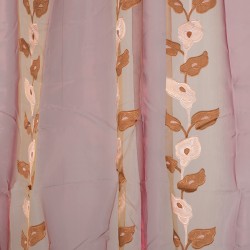 Κουρτίνα Zj05 (280cm X 300cm) με τρέσα μωβ
